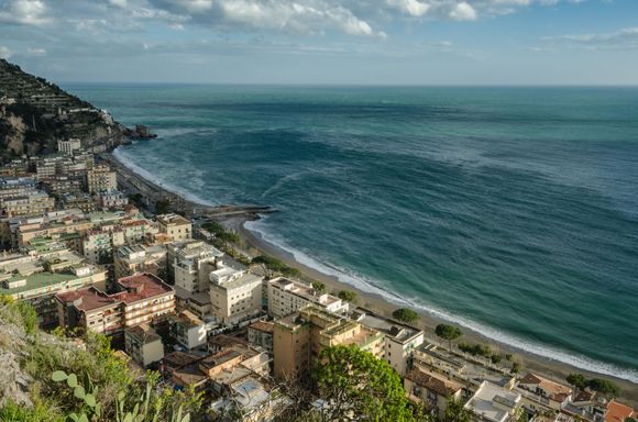 Maori appears soon after walkers reach sight of the distinctive Mezzacapo Castle on the town's edge. Workaday Maori is a good place to base if one wants keep to a strict, low-cost budget. It has no sights except for its appealing beach. As self-caterers, we went there to shop at both the competing grocery chain supermarkets there: DECO & NETTO. 