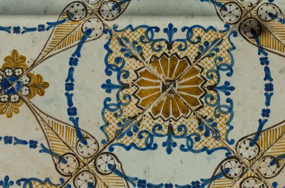 A historic floor tile at the renown Villa Cimbrone. 