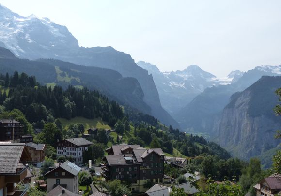 Hotel Alpenrose is to the left of this photo