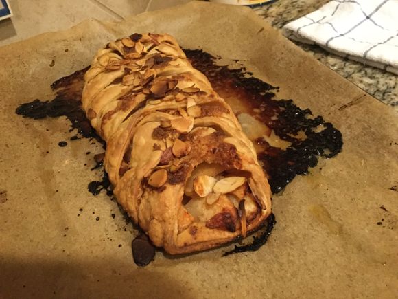 
It will look better once I get it off that parchment paper with the burned sugar.   (The other one did.)