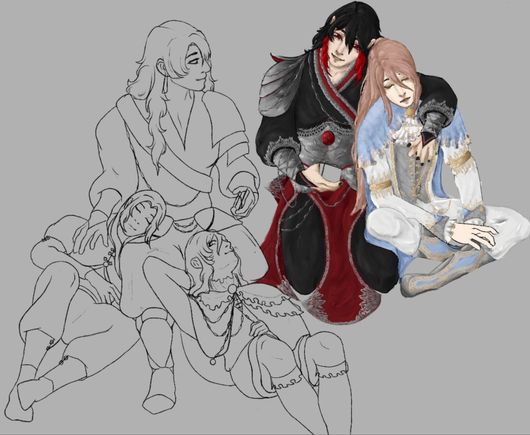 An unfinished drawing. 