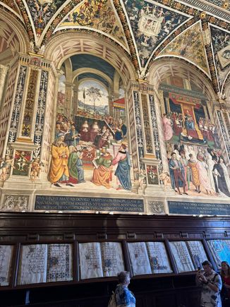 The Piccolomini Library - built to contain the library of Enea Silvia Piccolimini, who became Pope Pius II. 