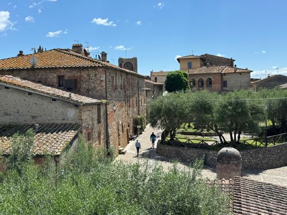 A view of the village from the walls.