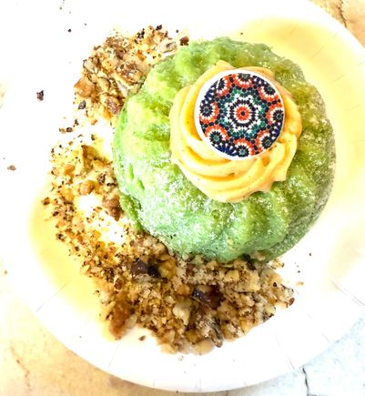 We ate so much delicious food in Epcot’s Food and Wine Festival. I loved this pistachio cake