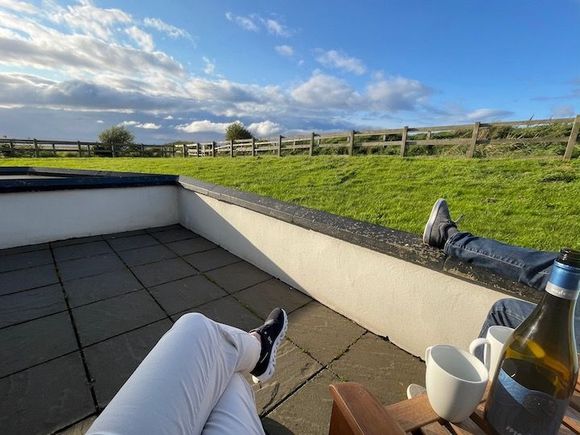 Oh, and our hotel room had a patio with sea view