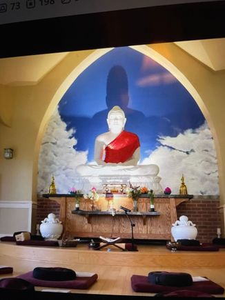 Inside of the Buddhist Temple. Not my picture, this is from the internet. I did not take any pictures inside. My Japanese friend who has been to many Buddhist temples found it too light and too busy. 