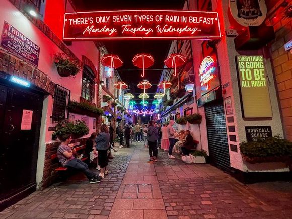 The Duke of York (and surrounding bars) is a popular evening destination