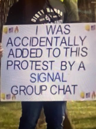 Pretty clever stuff on the protest signs. You 