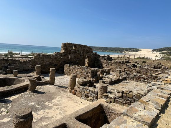 Overview of garum "factory" by the sea at Baelo Claudia