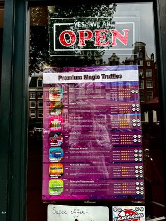 Scroll in to read the effects! Mushrooms were banned so the clever shop owners switched to truffles…
