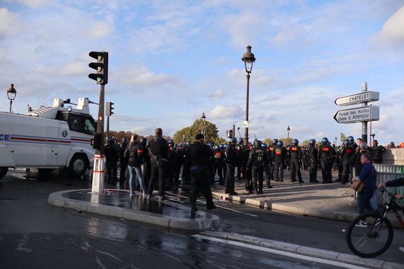Protest! I heard later that the firefighters were protesting something.