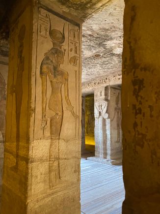 Love the delicacy of the art in the Temple of Hathor