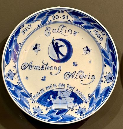 The museum showed many of their commemorative plates, including this one.