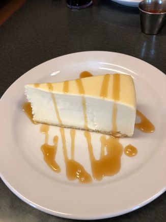 homemade cheesecake for dessert. Sooooo fluffy.