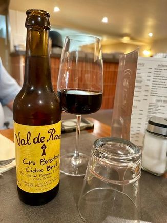 Wine and a cidre 