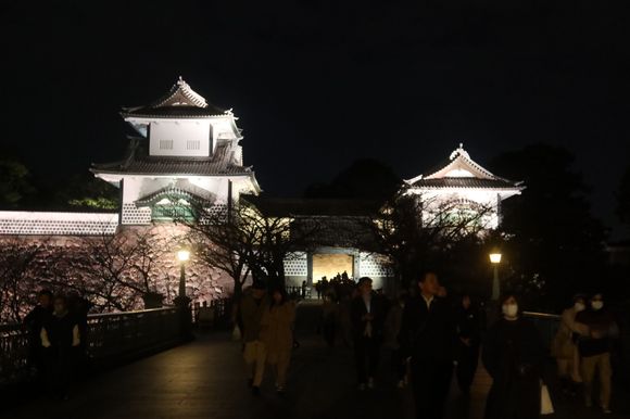 Kanazawa Castle at Night