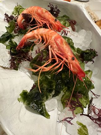 Two Denia prawns, another starter for me...