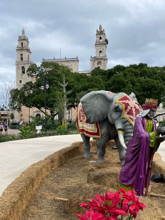 Traditional elephant at Christmas time.  Wait, elephants?  I don't remember them.