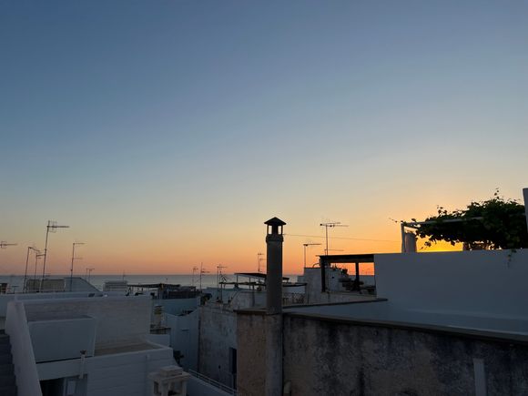 Sunrise from our rooftop.