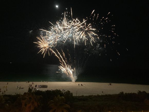 We’re getting a nice fireworks show on the beach tonight! 