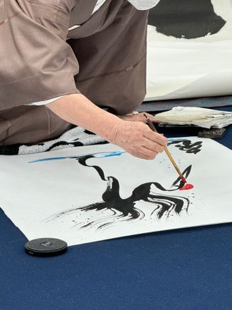 The crane is a very favored symbol here.