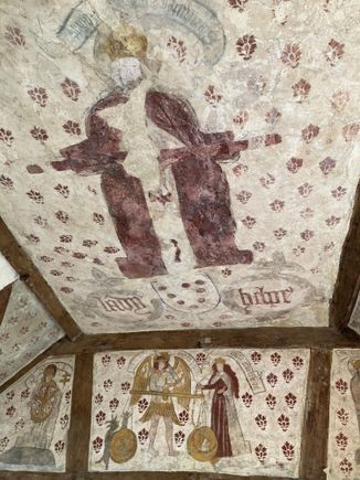 Wall paintings dating to 1475 in The Commandery