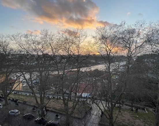 On good days (of which there was only one during our stay in Porto) people gather in the park below to watch the sunset