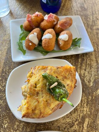 croquettes and tortilla espanola