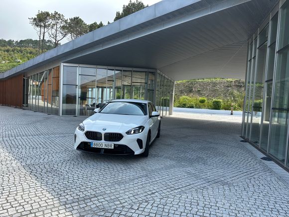 The entrance to the Parador, which is on five levels built into the hillside.  the town of Muxia is about a six-minute, very easy drive away, on winding roads that were a lot of fun to drive, and there were never many cars on the roads--here and when we took our day trip to Camarinas.