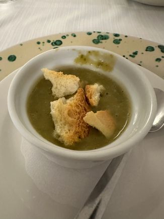 Amuse (??) of delicious vegetable/lentil soup