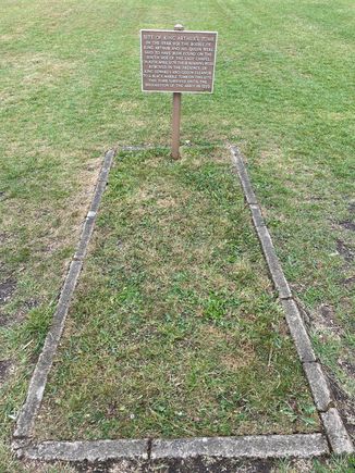 Here lies King Arthur and Queen Guinavere.  Actually some people think it's Jimmy Hoffa