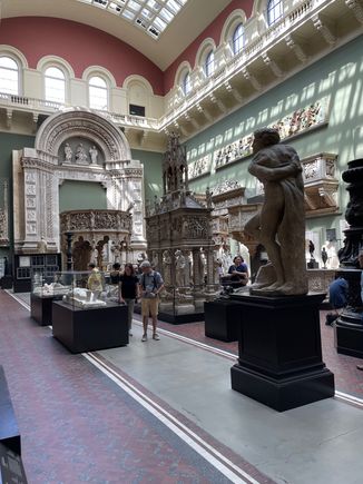 Since the V & A doesn't have access to many famous statues, they just made their own out of plaster.  They actually call it the Plaster Court.
