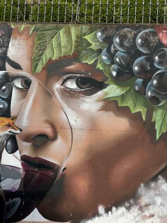 Here’s to wine! Mural, Laguardia 