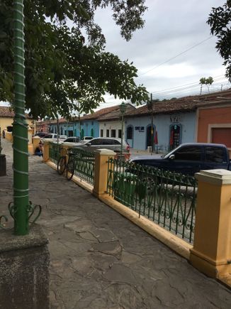 Street alongside the central plaza.
