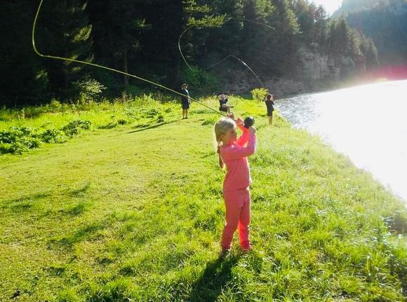 Kate fly fishing the Smith on a raft trip a few years ago. 