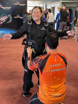 Me getting suited up by my "diver" David