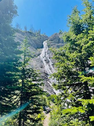 Waterfall on the way to Our Lake. The lake is at the top of the waterfall. 