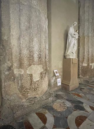 Closer view of the columns from the Temple of Athena