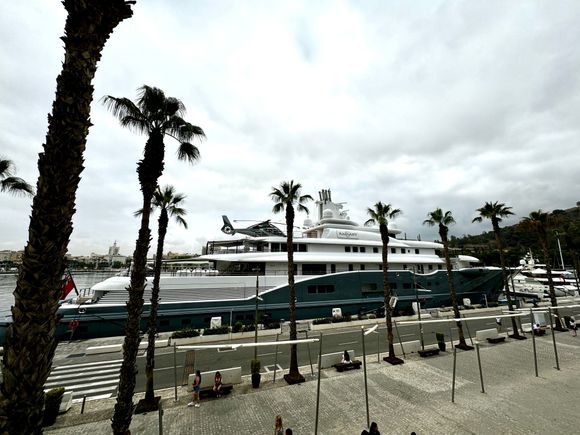 Super yachts docked in the harbor 