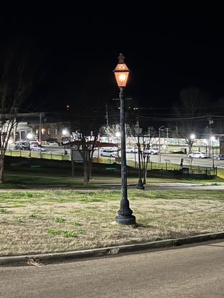 A flamed lamp in Vicksburg. 