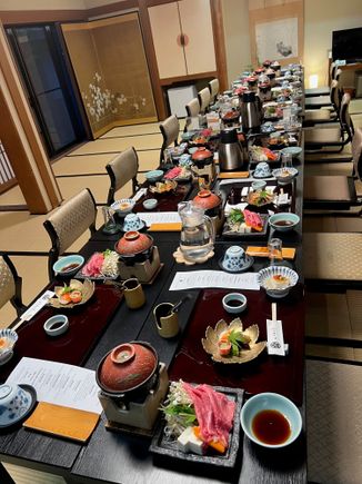 Our first kaiseki meal - Ichikawa Onsen Inn