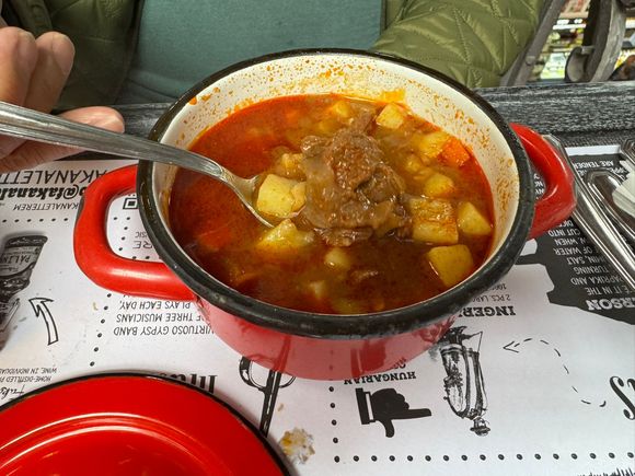 Ed ordered a meat stew