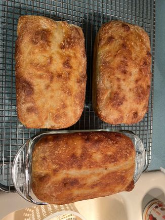 Here's the three I made Sunday. Two left the house before cooling and the one I salvaged is 1/2 gone.