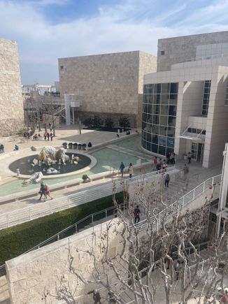 Interior plaze space at the Getty 