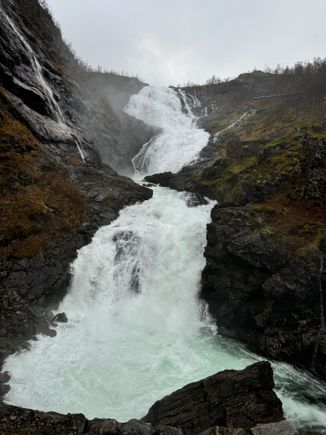 The massive waterfall 