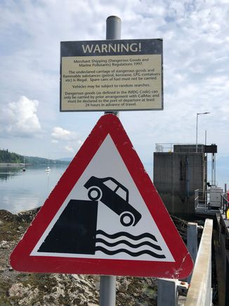 Funny sign! Do people actually drive off the dock??? :-)