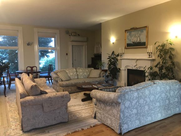 Lounge area at our B&B in St. John