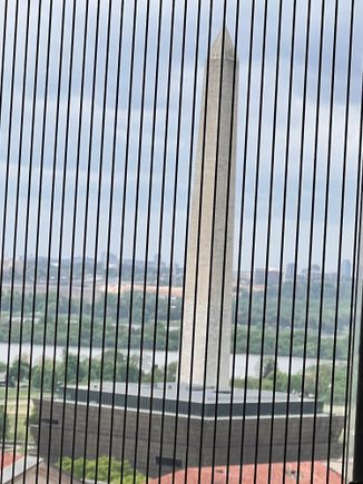 Washington Monument as seen from the Old Post Office clock tower.