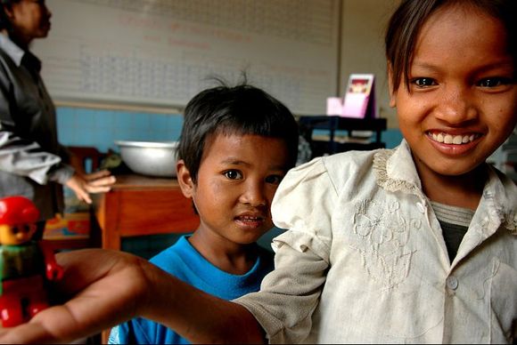 A small, open fronted street shelter in Battambang Cambodia
