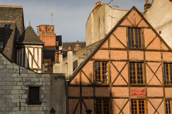 The undisputed heart of Vieux Tours (silent 's' btw) is famous Place Plumereau (aka Plum i.e. ploom). Try breakfast here at #9, the Vieux Murier cafe shown here. Just chillin' out there with a coffee and croissant is very relaxing.